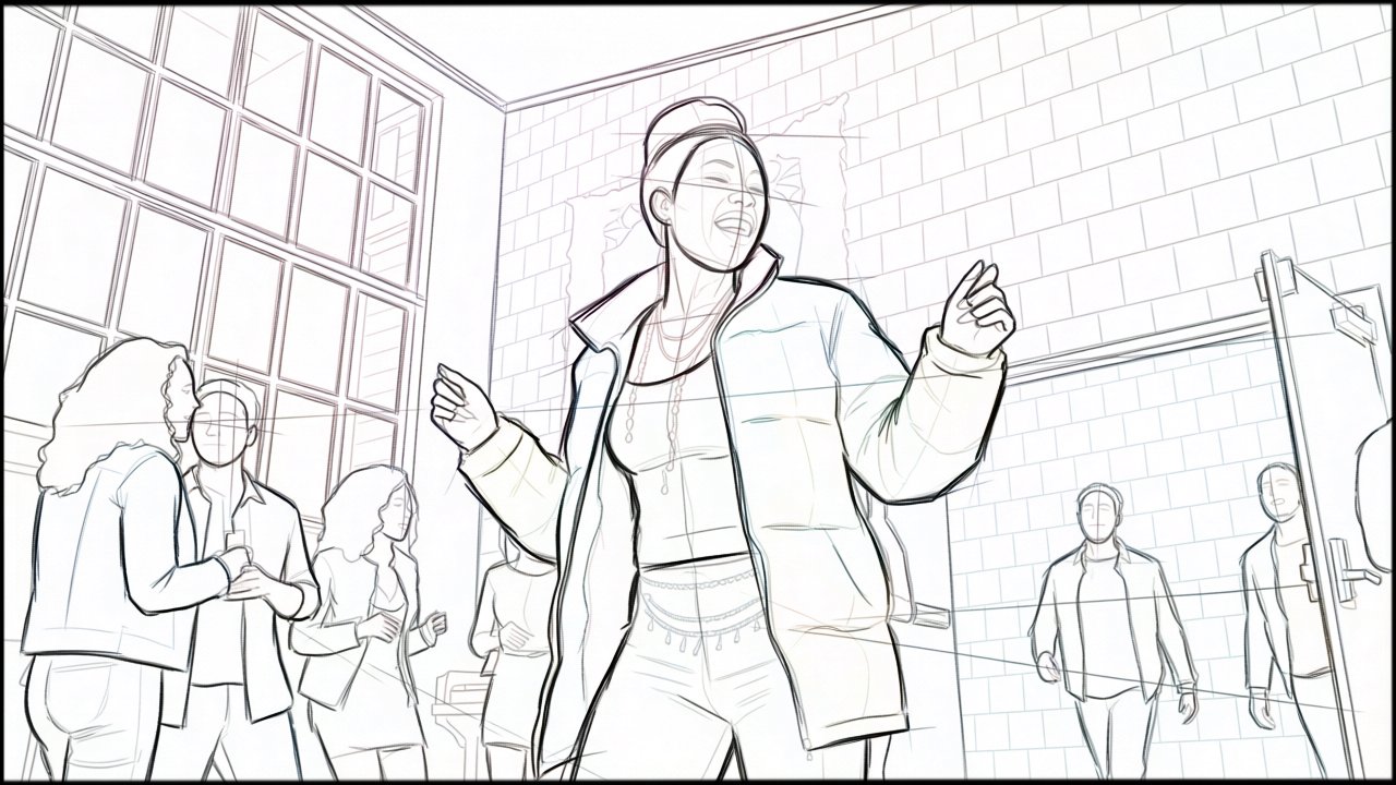 Roughs - storyboard frame 8 by Dakota Warren